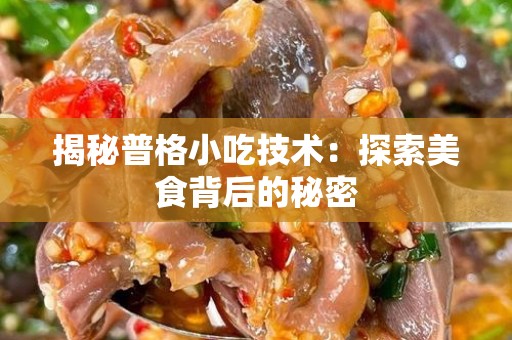 揭秘普格小吃技术：探索美食背后的秘密