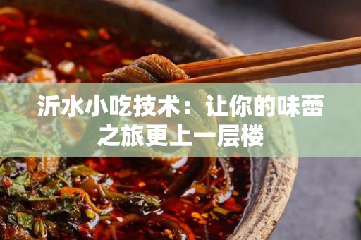沂水小吃技术：让你的味蕾之旅更上一层楼