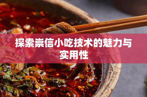 探索崇信小吃技术的魅力与实用性