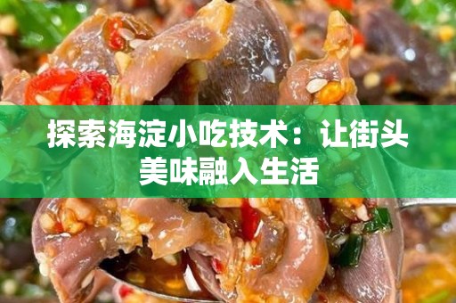 探索海淀小吃技术：让街头美味融入生活